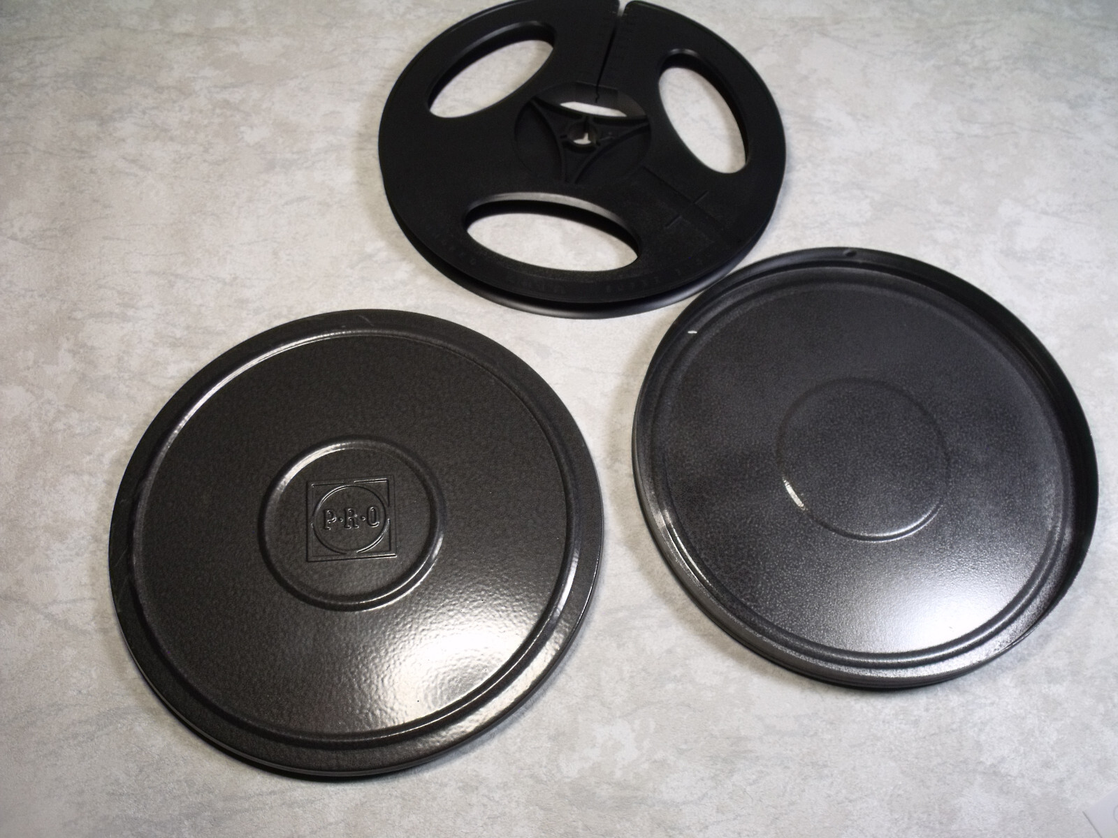 Vintage baia Plastic Super 8 400′ 8MM Film Movie Reel w/ PRO metal case