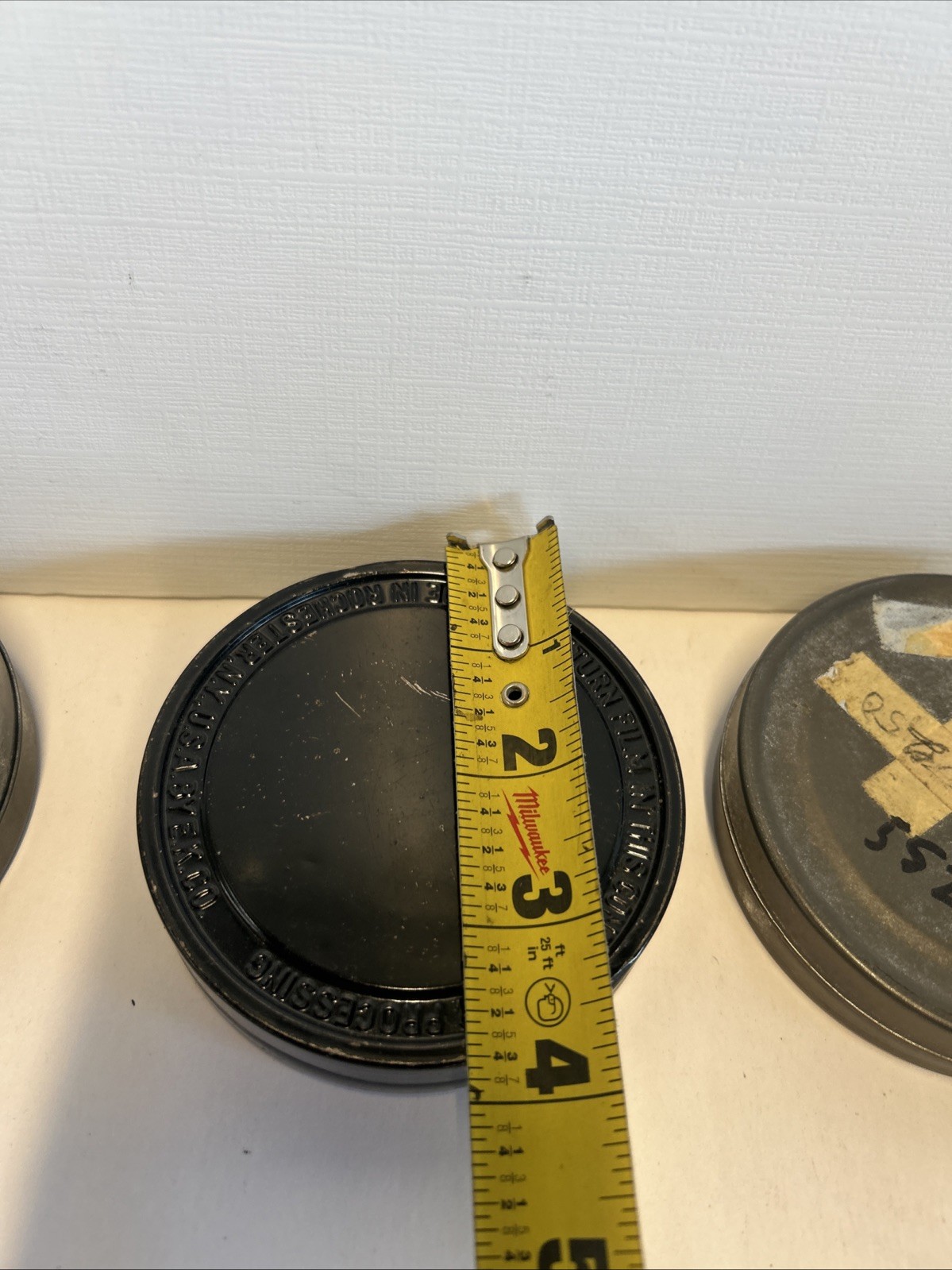 Vintage Lot Of 3 Empty Film Tins No Reels Small 3.5”