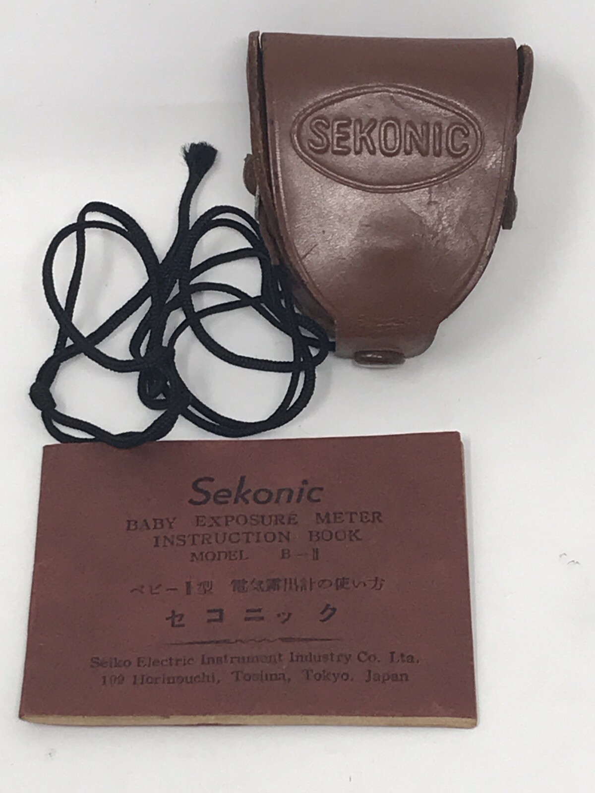 Sekonic Model II B-II Baby Exposure Meter w/ Instruction Book & Case AS IS