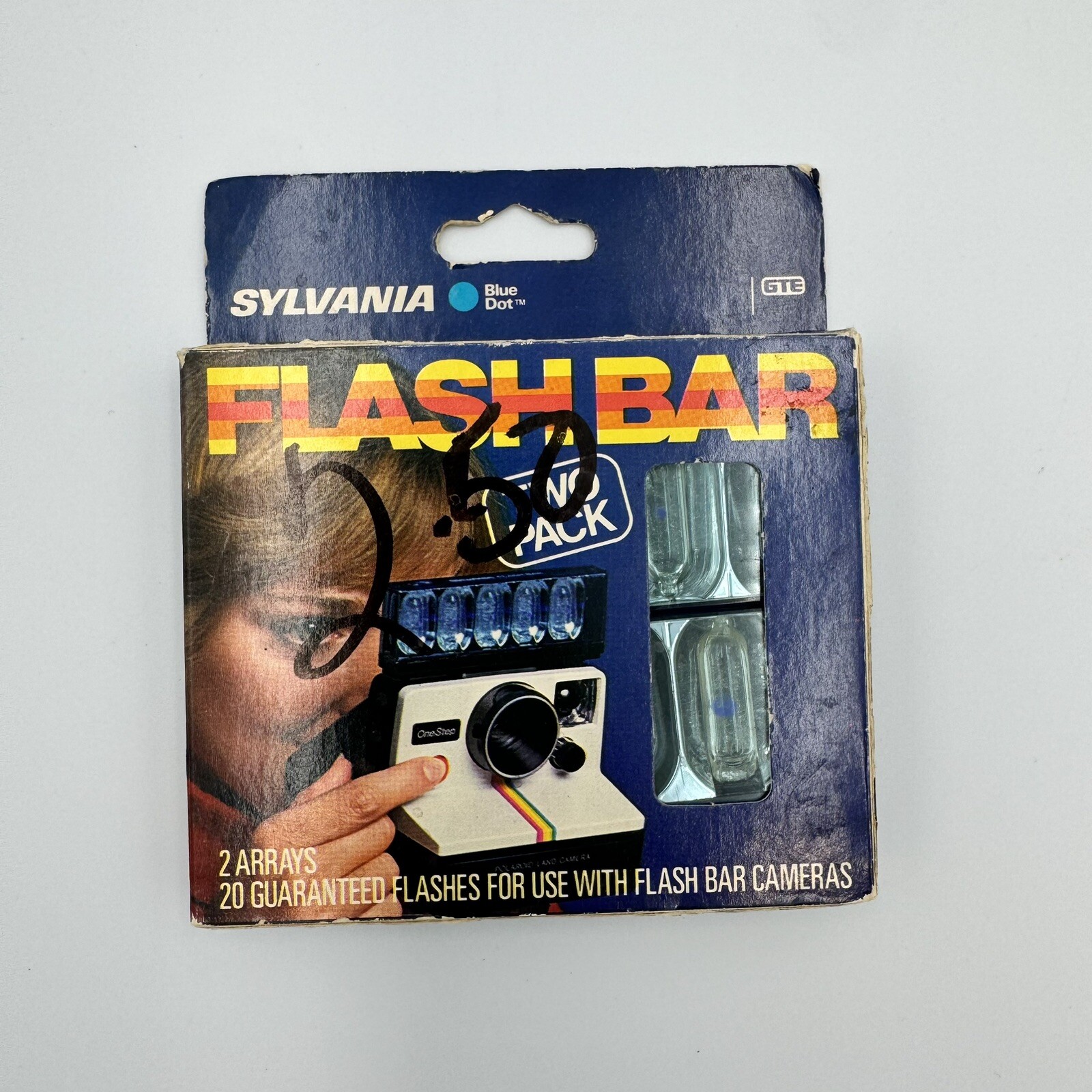 Vintage Sylvania Two Pack Blue Dot Flash Bar 20 Flashes for Camera For Polaroids