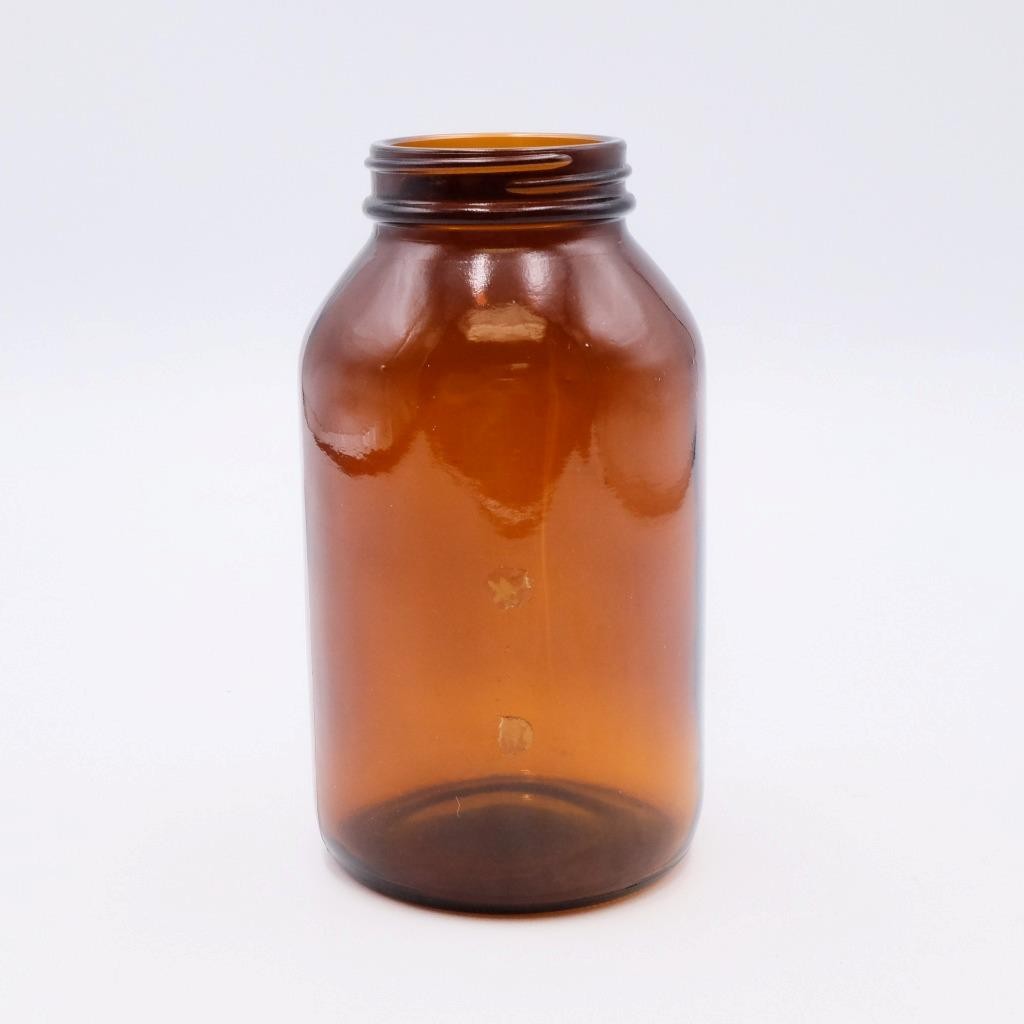 Vintage Kodak Amber Glass Jar/Bottle 16 oz + Lid – MUST SEE! (4515)