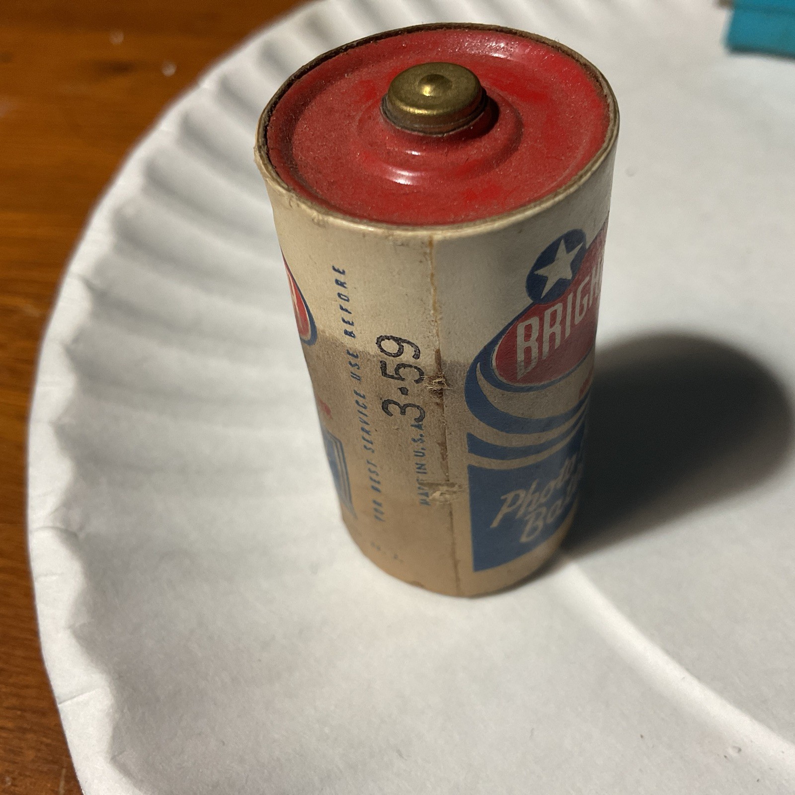 Vintage Bright star Photo Flash C Cell Battery Freshness Dated 3-59