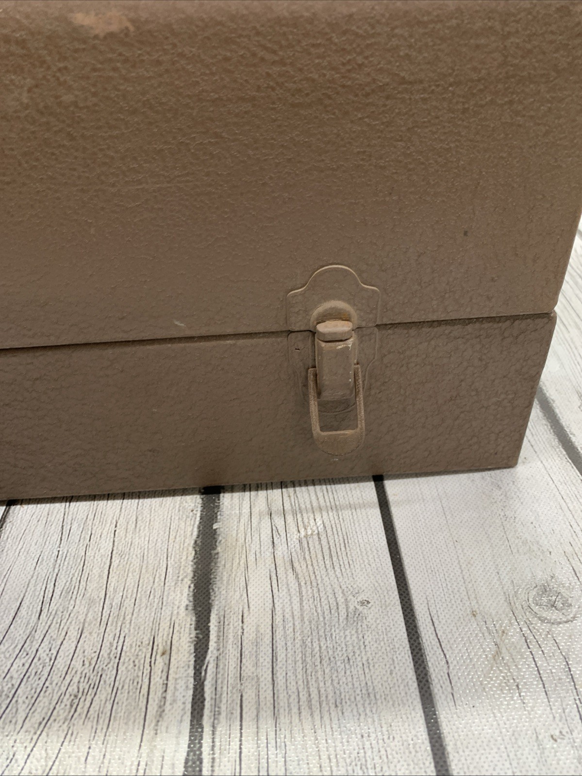 Vintage 7 or 5 Inch Film Reel Canister Case. Holds 12 Canister. Good Condition.
