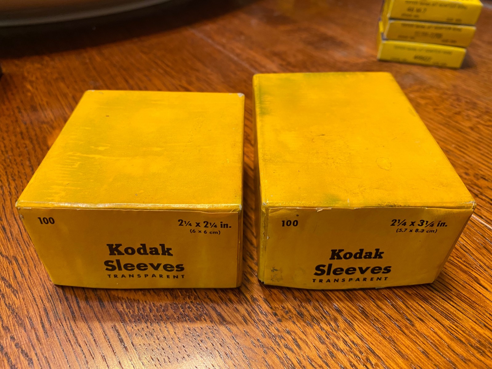 200 Kodak Transparent Sleeves 100 2 1/4 x 3 1/4 100 2 1/4 x 2 1/4