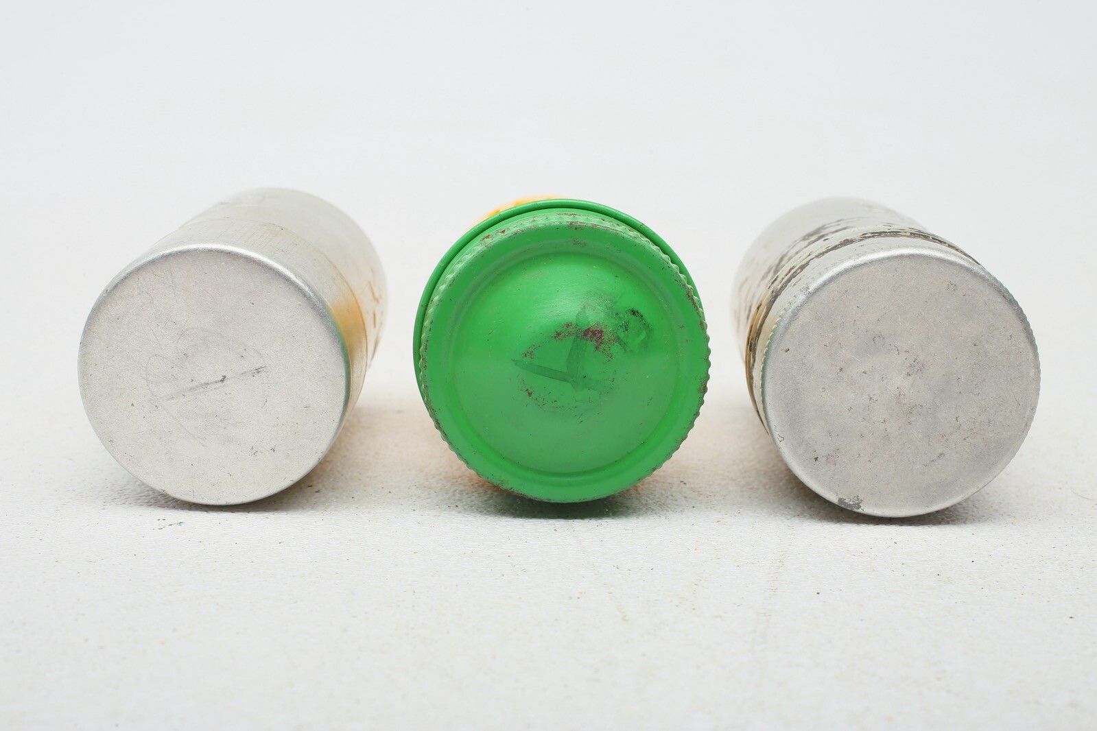 Kodak metal 35mm film canister Yellow+Silver cans with Green+Silver Lids++6 Lot