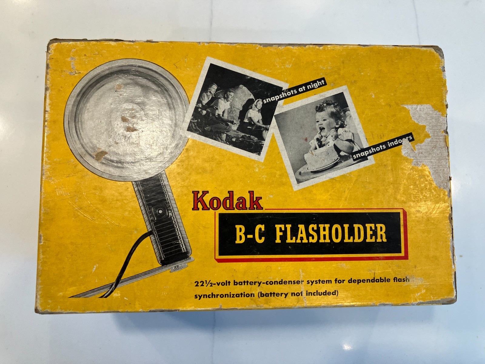Kodak B-C Flashholder Flash Bulb Holder with Lumaclad Reflector in Box Model 730