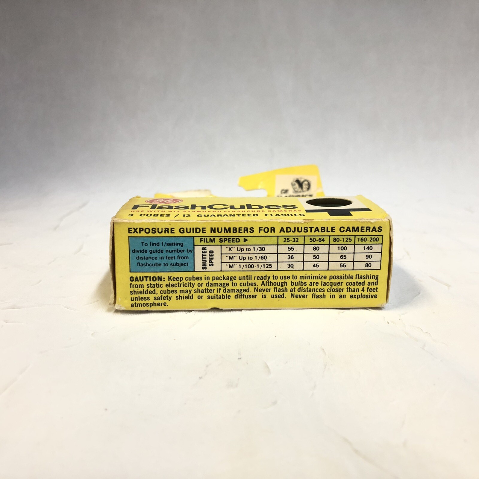 Vintage G.E. FlashCubes 3 Cubes Original Box General Electric Camera Flash USA