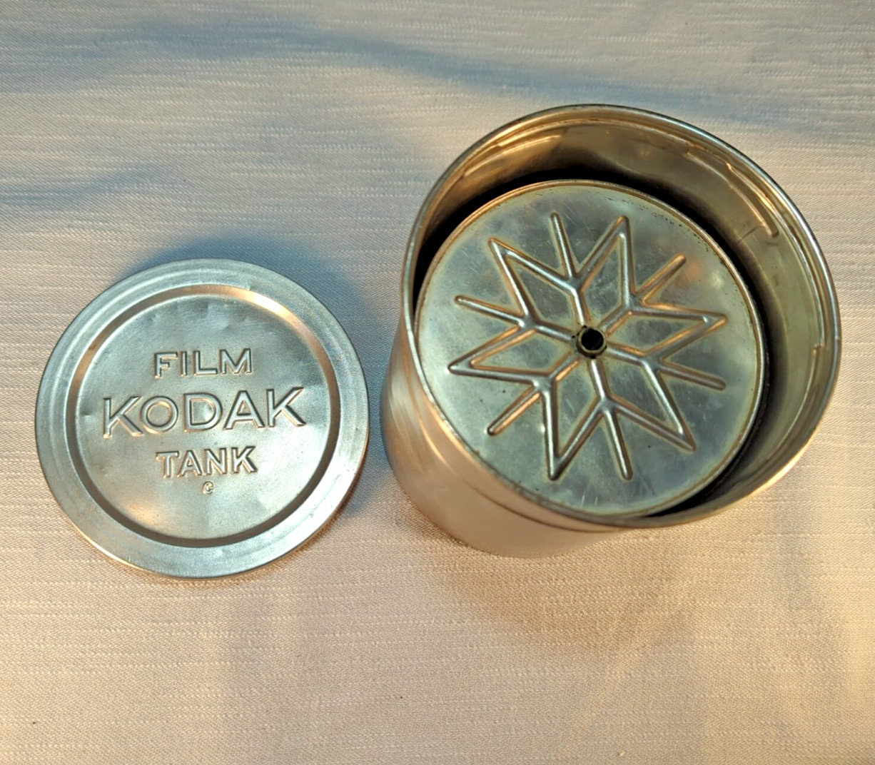 Vintage Kodak Film Developing Tank Metal Darkroom Equipment w/ Lid USA