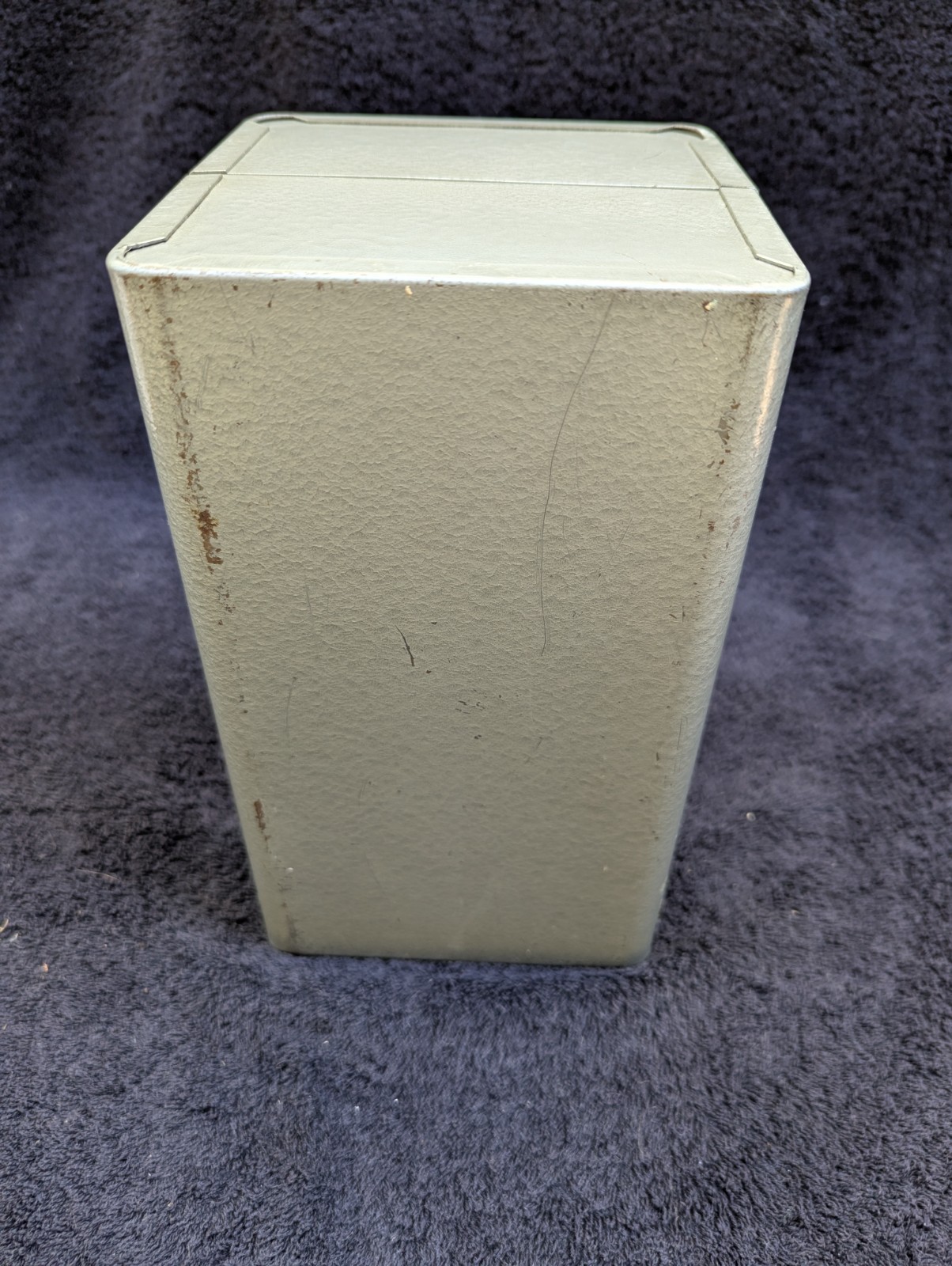 Vintage Brumberger Steel Storage Box for 12 8mm Film Reels with 12 Cans & Reels