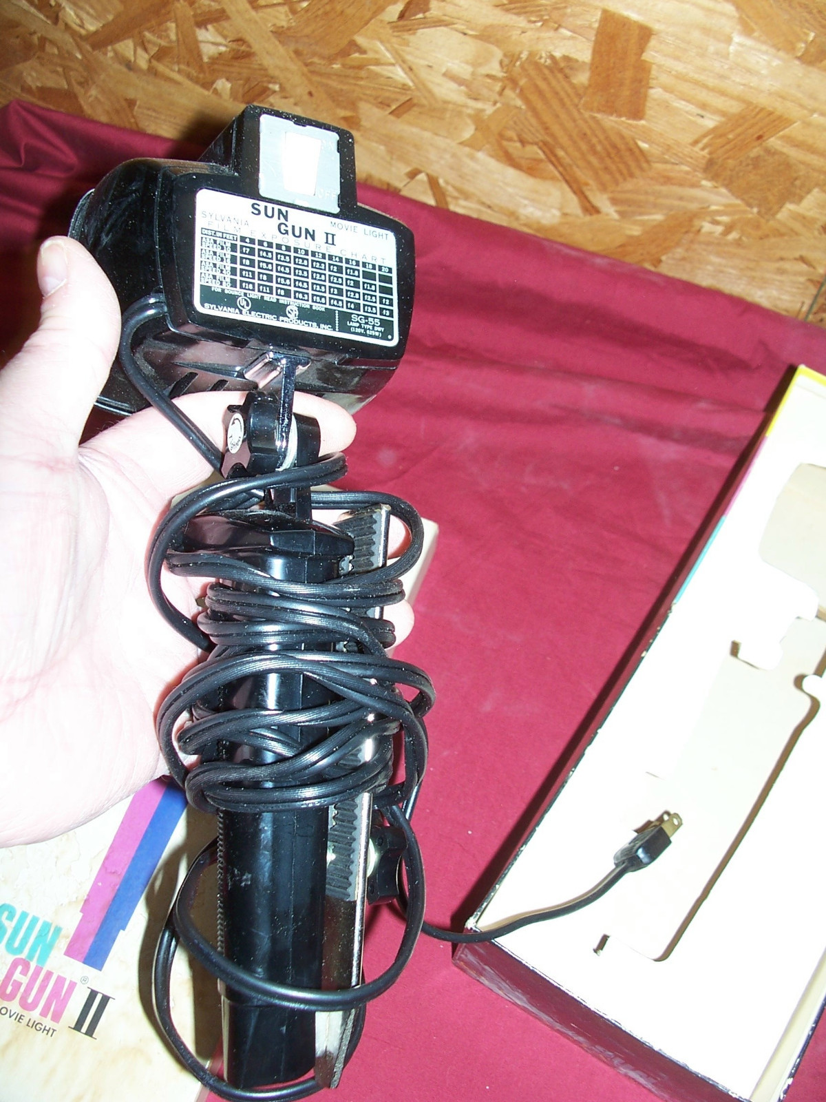 Vintage Sylvania Sun Gun II Movie Light Model SG-55 Camera Photography Lighting