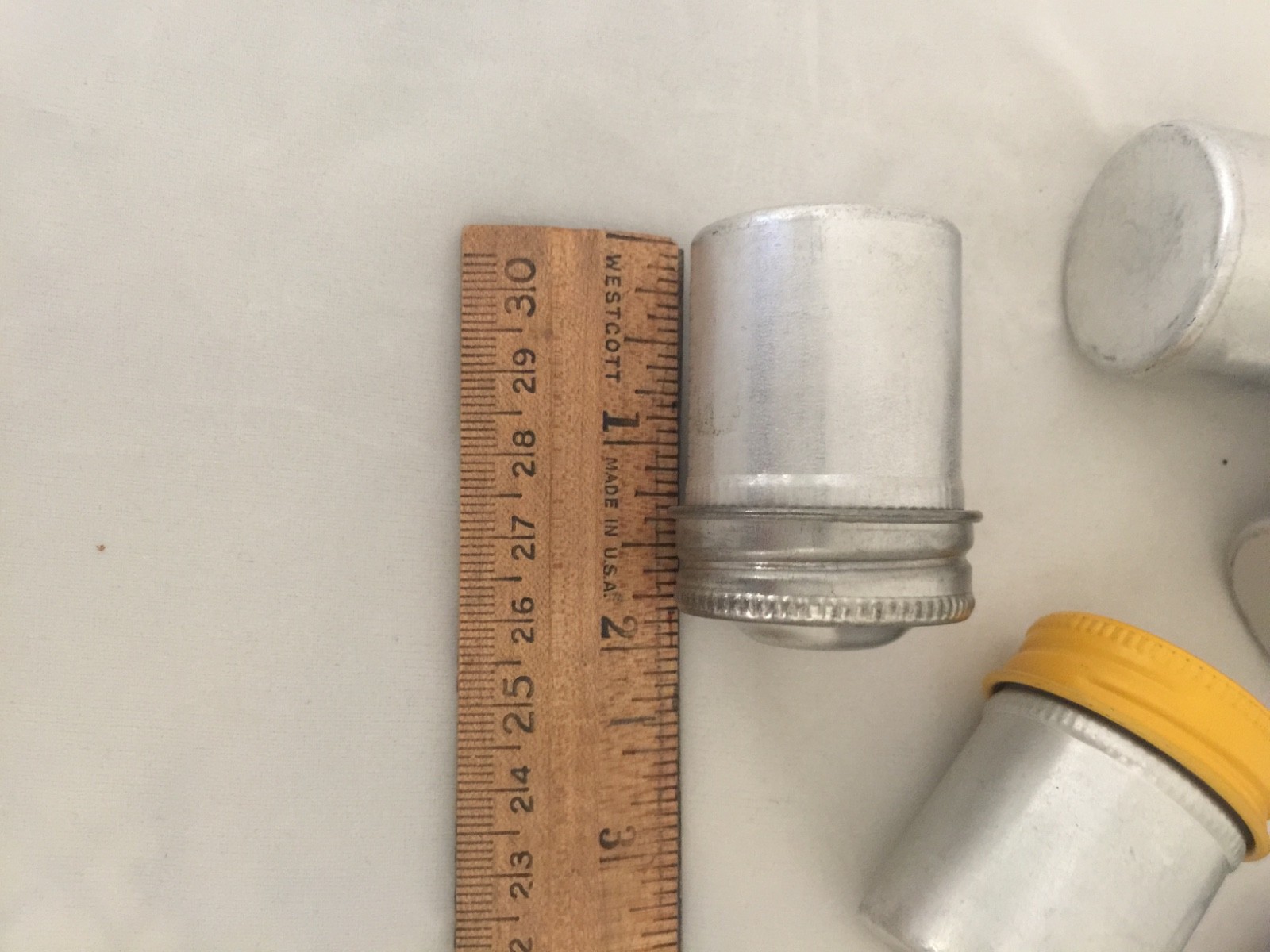 Set 8 aluminum film canisters Vintage
