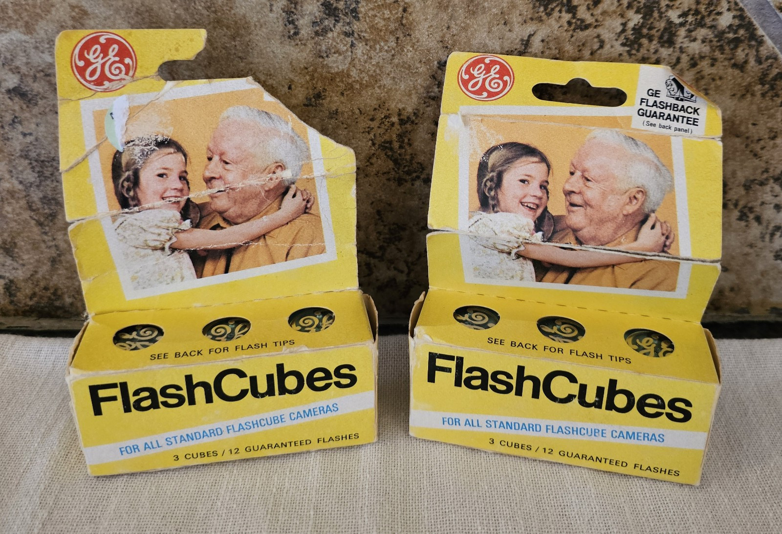 Vintage 2 GE Flash Cubes 3 Pack General Electric NEW OLD STOCK Made In USA