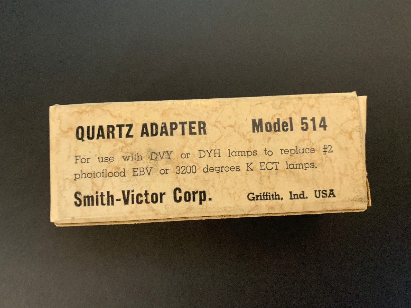 Smith Victor Quartz Adapter Model 514 for DVY DYH Lamps
