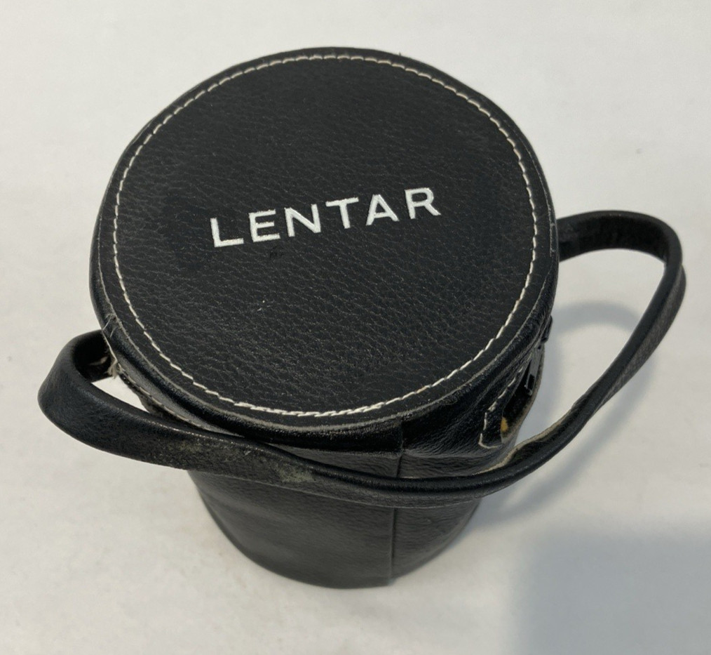 Vintage Lentar Lens Case Black Leatherette Strap Replacement Camera Lens Case