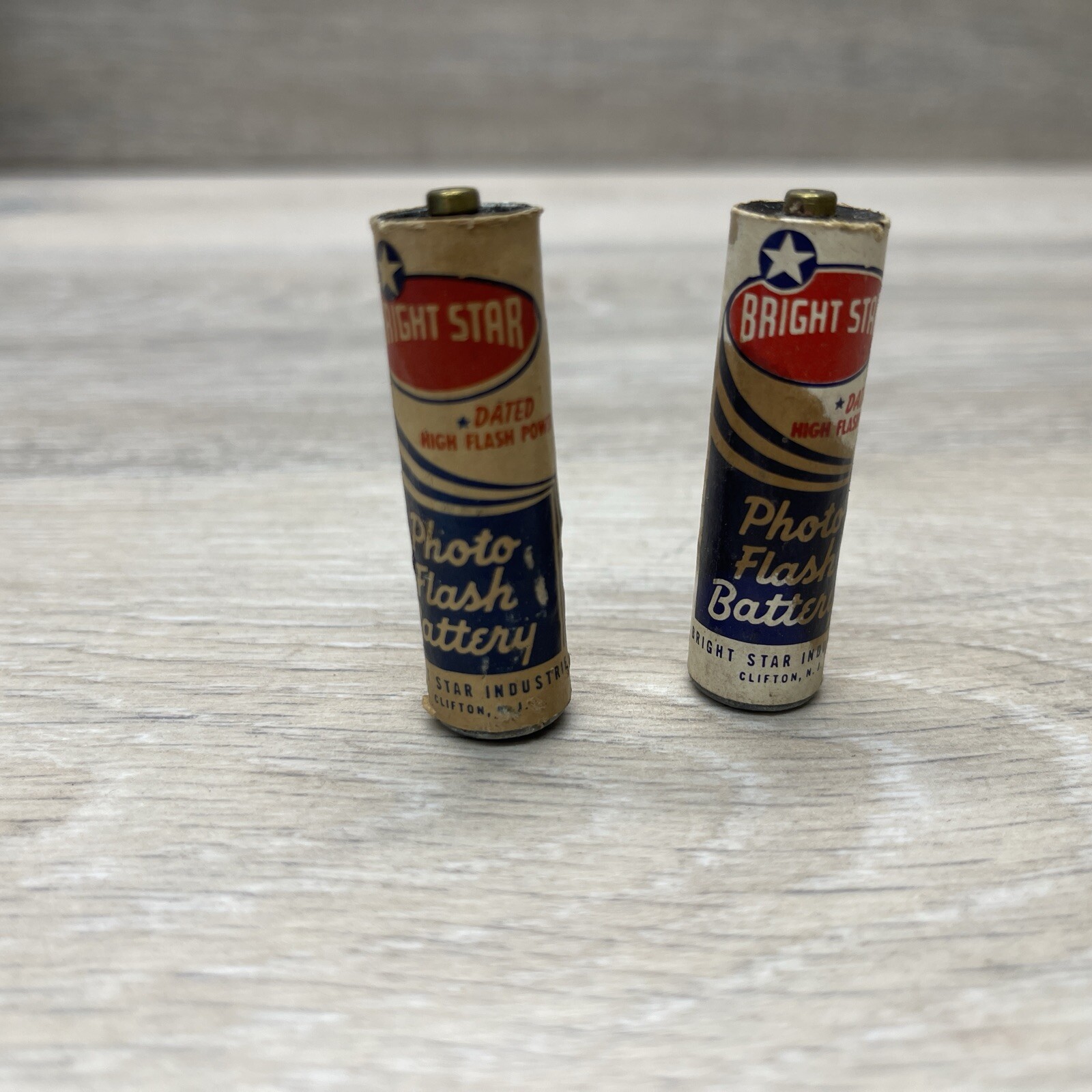 1960 Vintage 1.5v Bright Star Batteries (2)