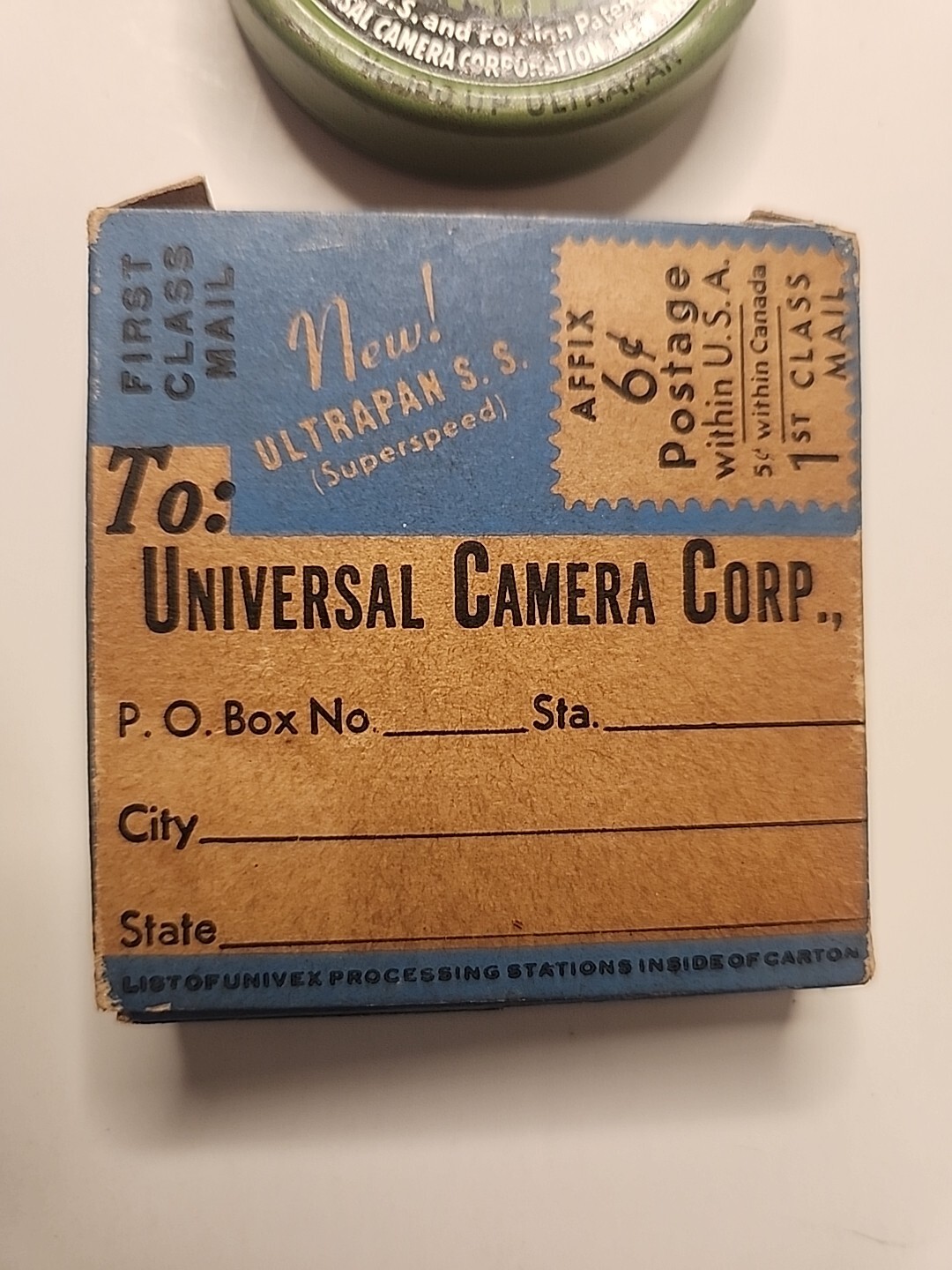 Univex Safety Film, Full Reel, Box, and Mailing Envelope