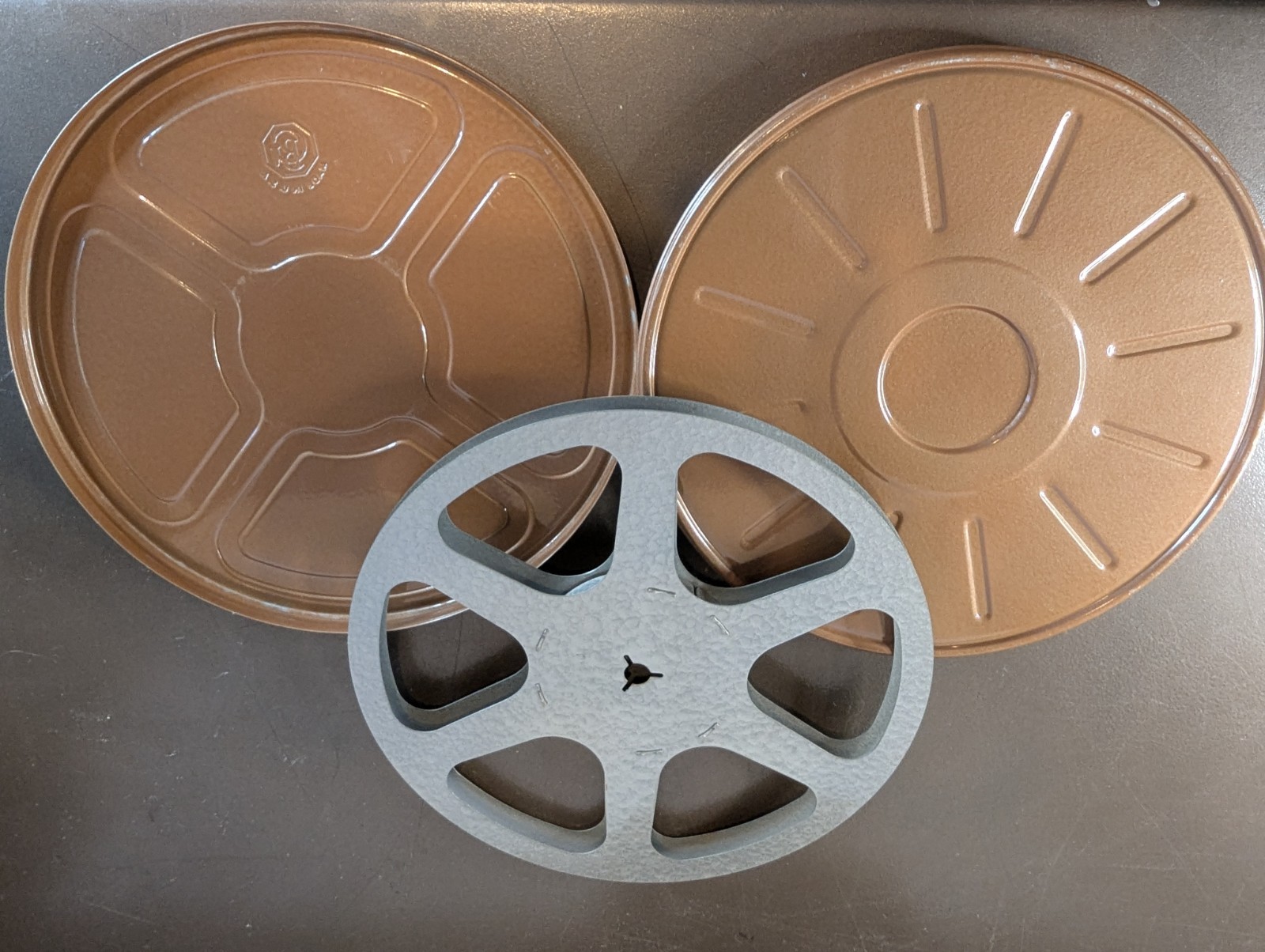 Vintage 8mm 400 Ft Steel Movie Reel, Gaumont-British can
