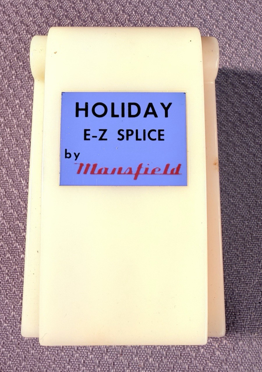 Mansfield Vintage NEW Old Stock/Instructions Holiday E-Z Splice Tape Cutter USA