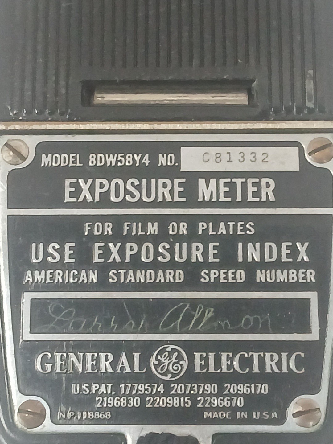 Vintage 1940’s GE Exposure Light Meter 8DW58Y4 Working No Case