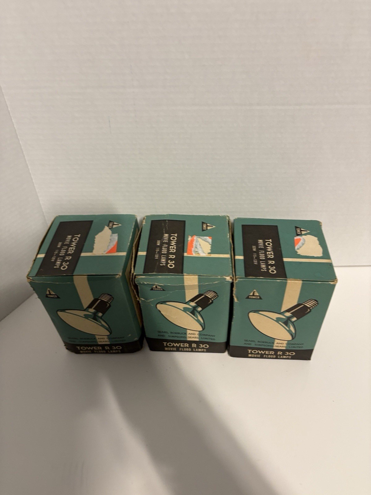 Lot Of 3: New Vintage Movie Flood Lamp Tower R 30