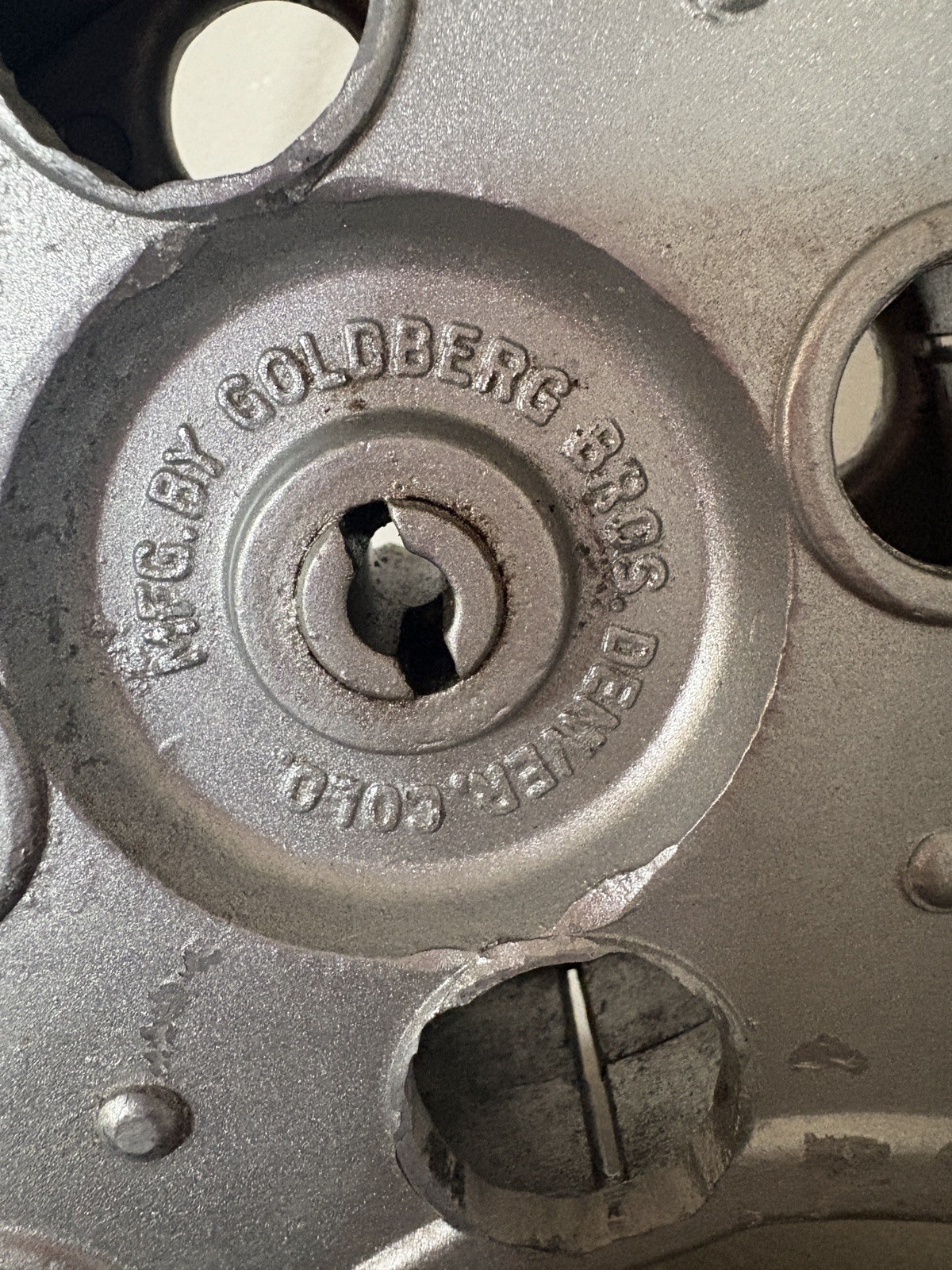 (2) Vintage Goldberg Bros 35mm Cast Alum Film Movie Theater Reel 15″