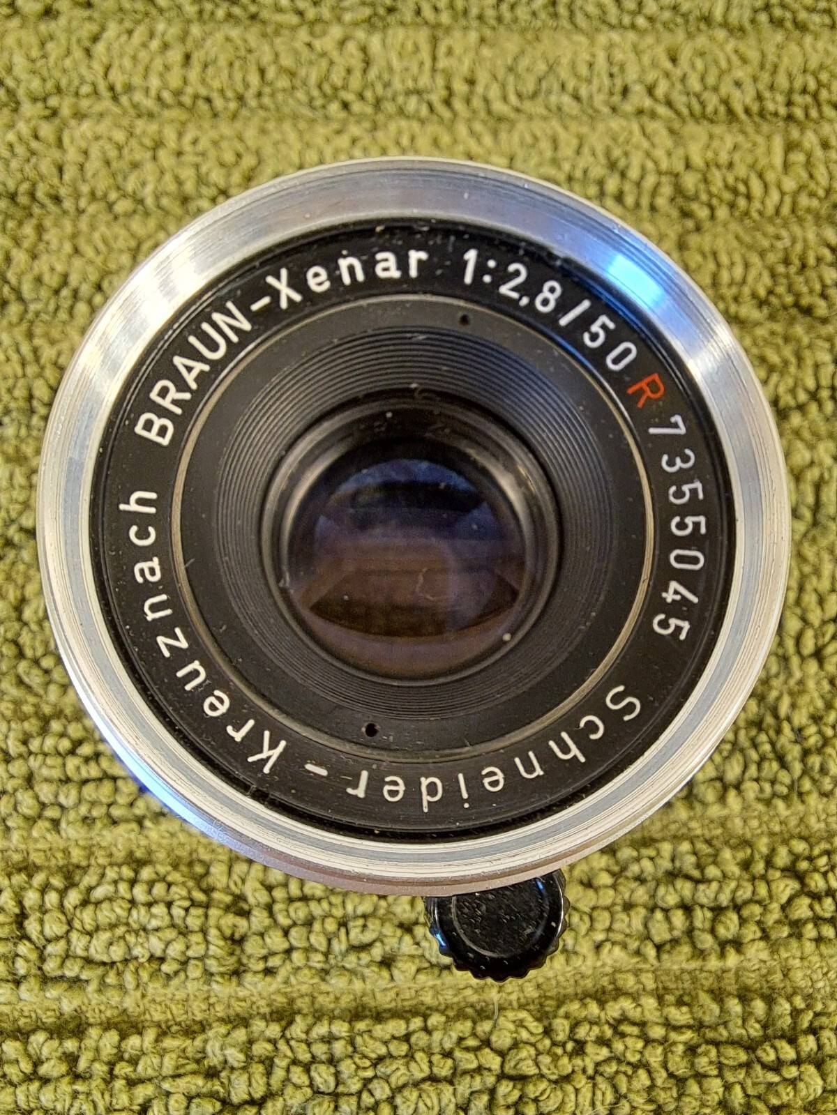 Schneider-Kreuznach BRAUN-Xenar f2.8/50R Compur Lens Front Part Only – Germany