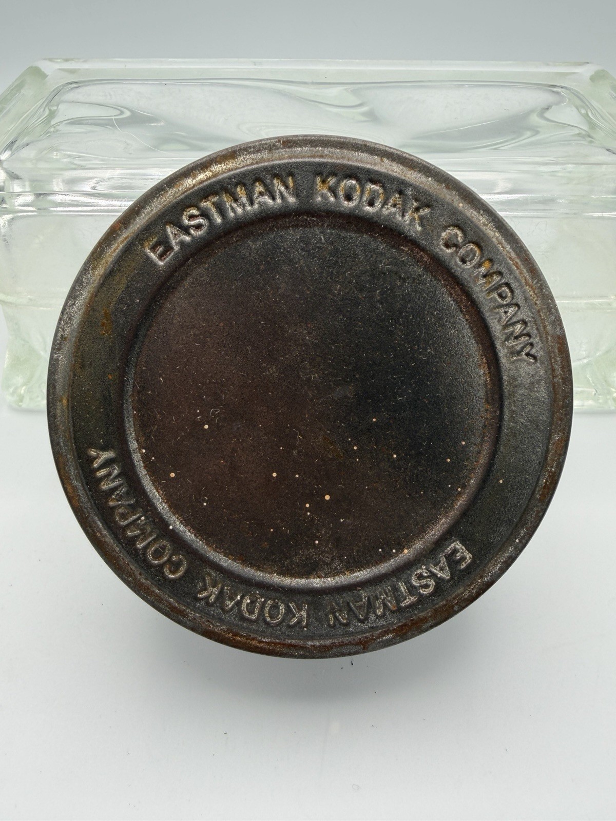 Vtg Eastman Kodak Metal Film Canister Embossed Photography Tin