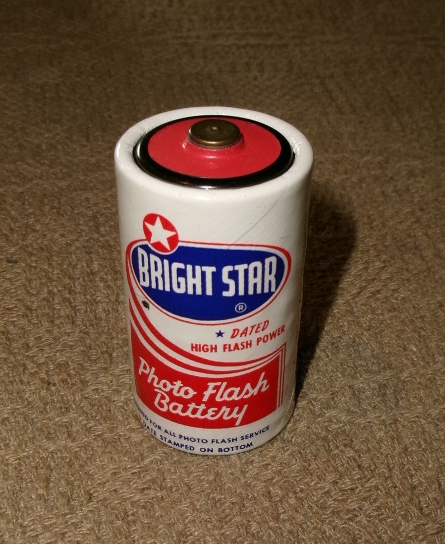 1960’s Vintage Bright Star Photo Flash Battery – D Cell – No 10 P –