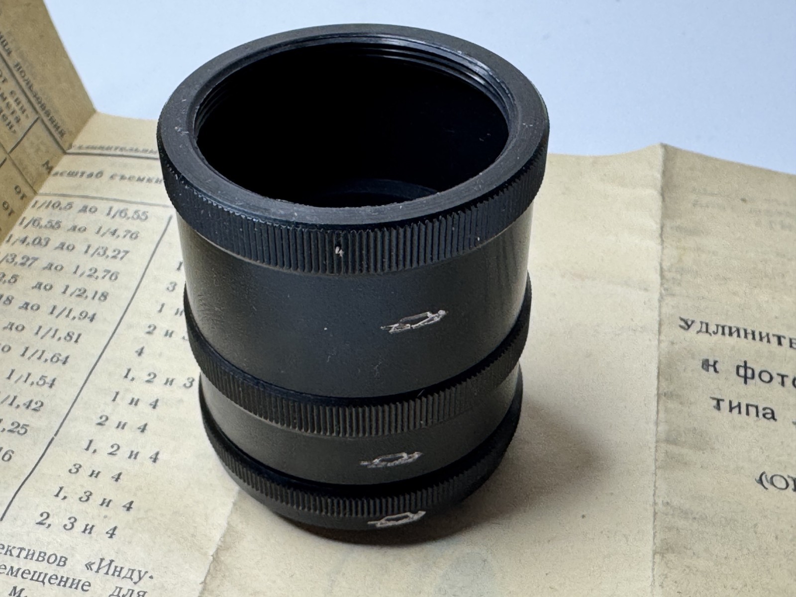 Vintage Extension rings for Zenit camera lenses Soviet accessory of USSR