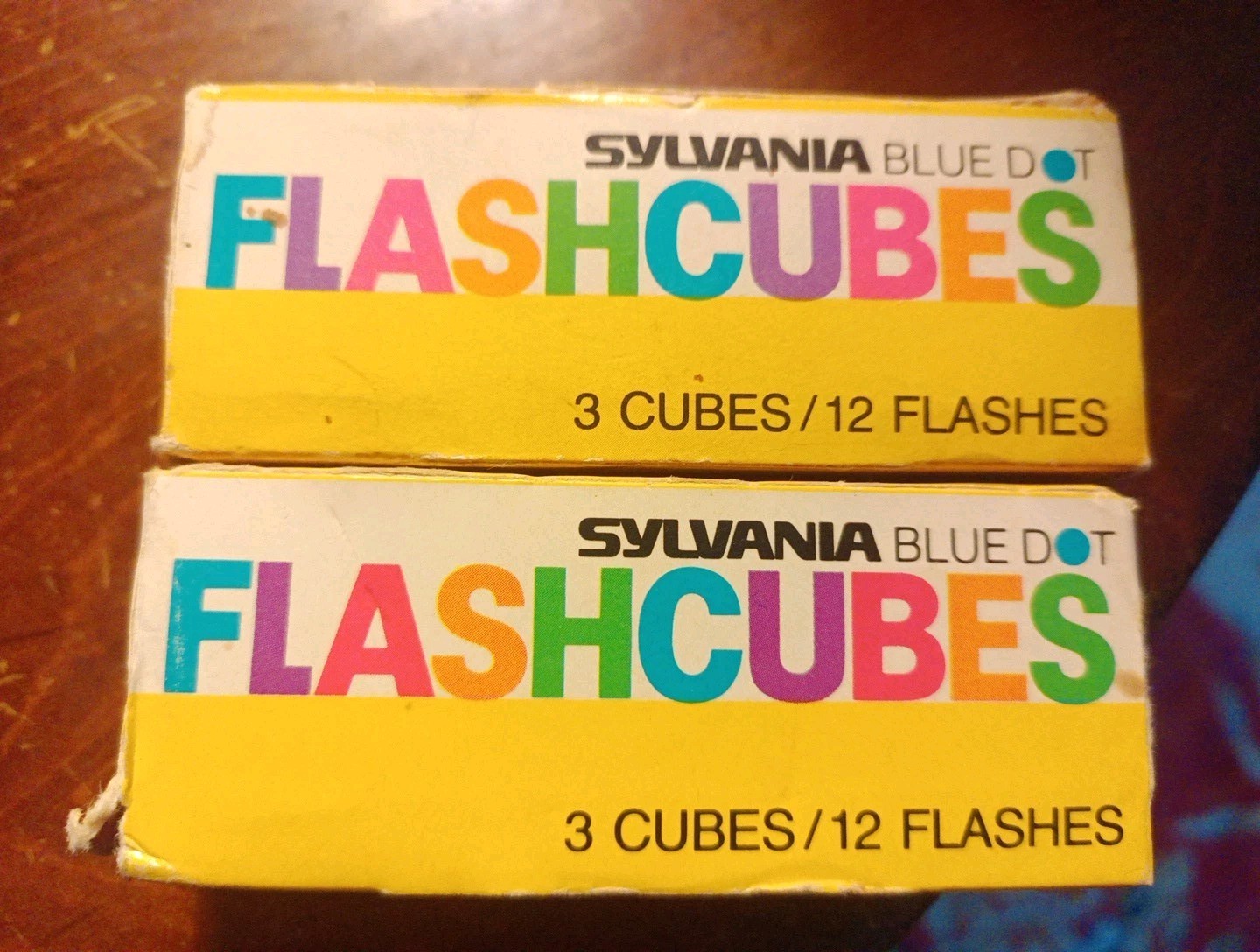 Vintage NEW 2-3pack Sylvania Blue Dot Flashcubes 6 Cubes 24 Flash