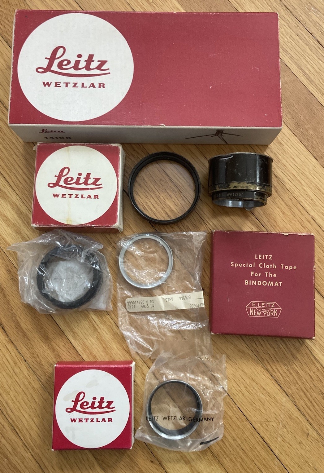 Leitz LEICA ELPRO VIIa VIa MACRO Lens Adapters LOT tripod box zeiss ikon s40.5