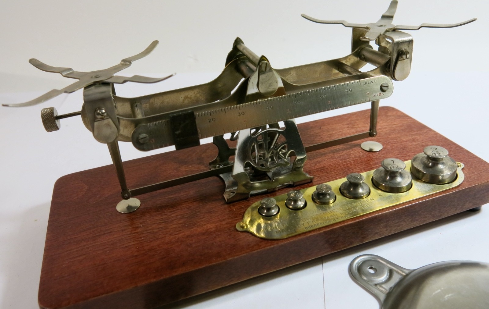 Antique Kodak Studio Scale with Weights & Box — Refinished Base plus New Feet