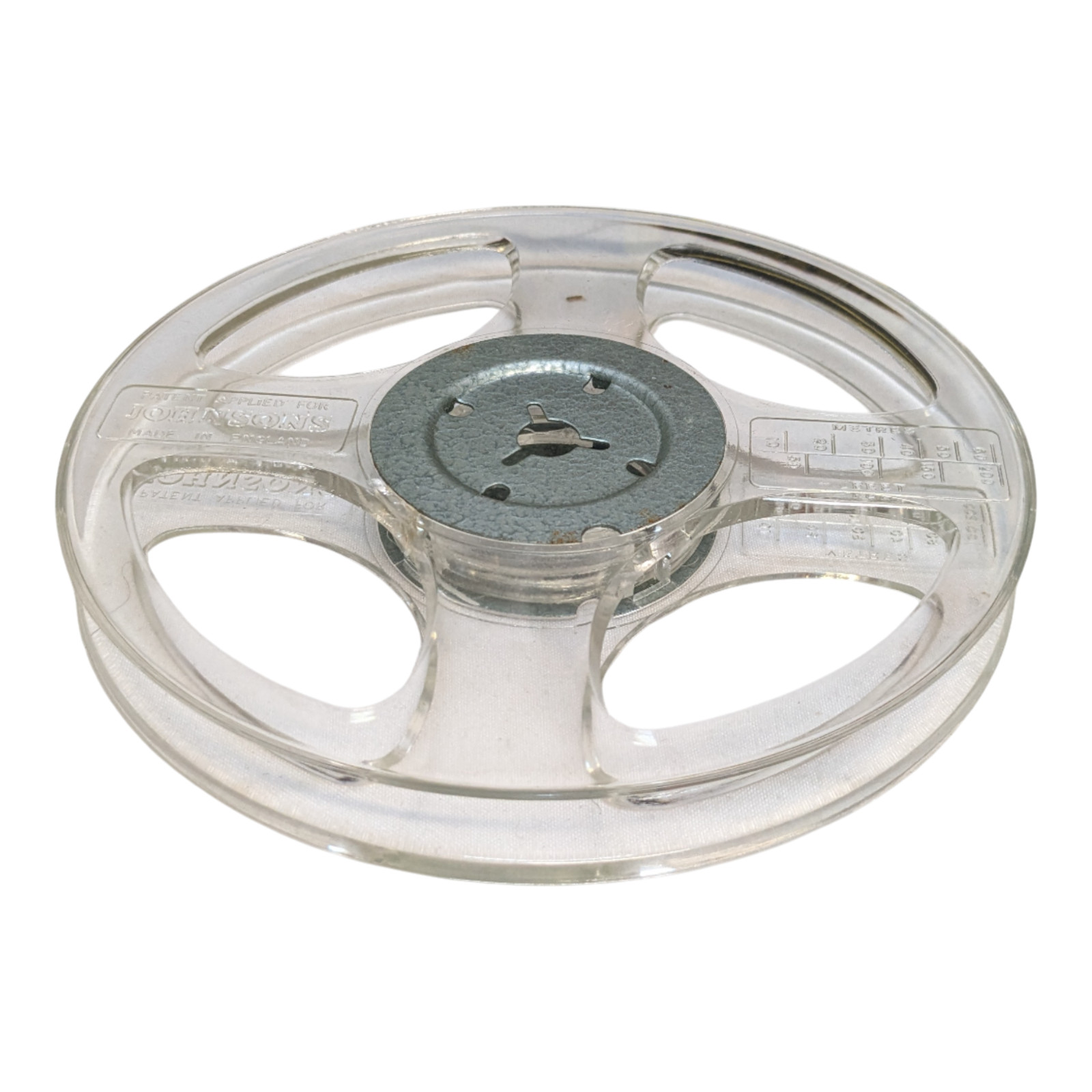 1x 5″ / 200FT 8mm JOHNSON Reel & BOXED Cine Film Reel Empty Take Up Spool