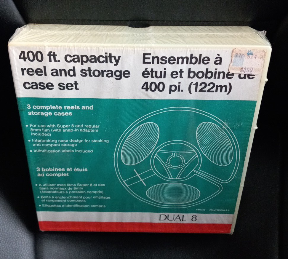 Dual 8 Super 8 & 8mm Reel And Storage Case Set 3 Pack New Sealed 400 Ft Cap. NOS
