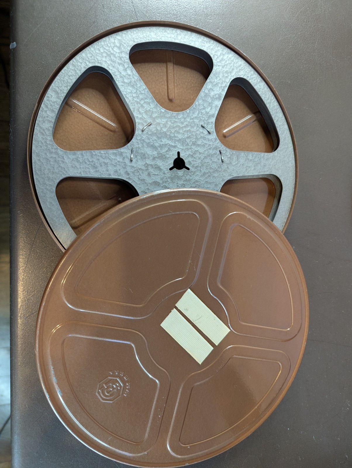 Vintage 8mm 400 Ft Steel Movie Reel, Gaumont-British can