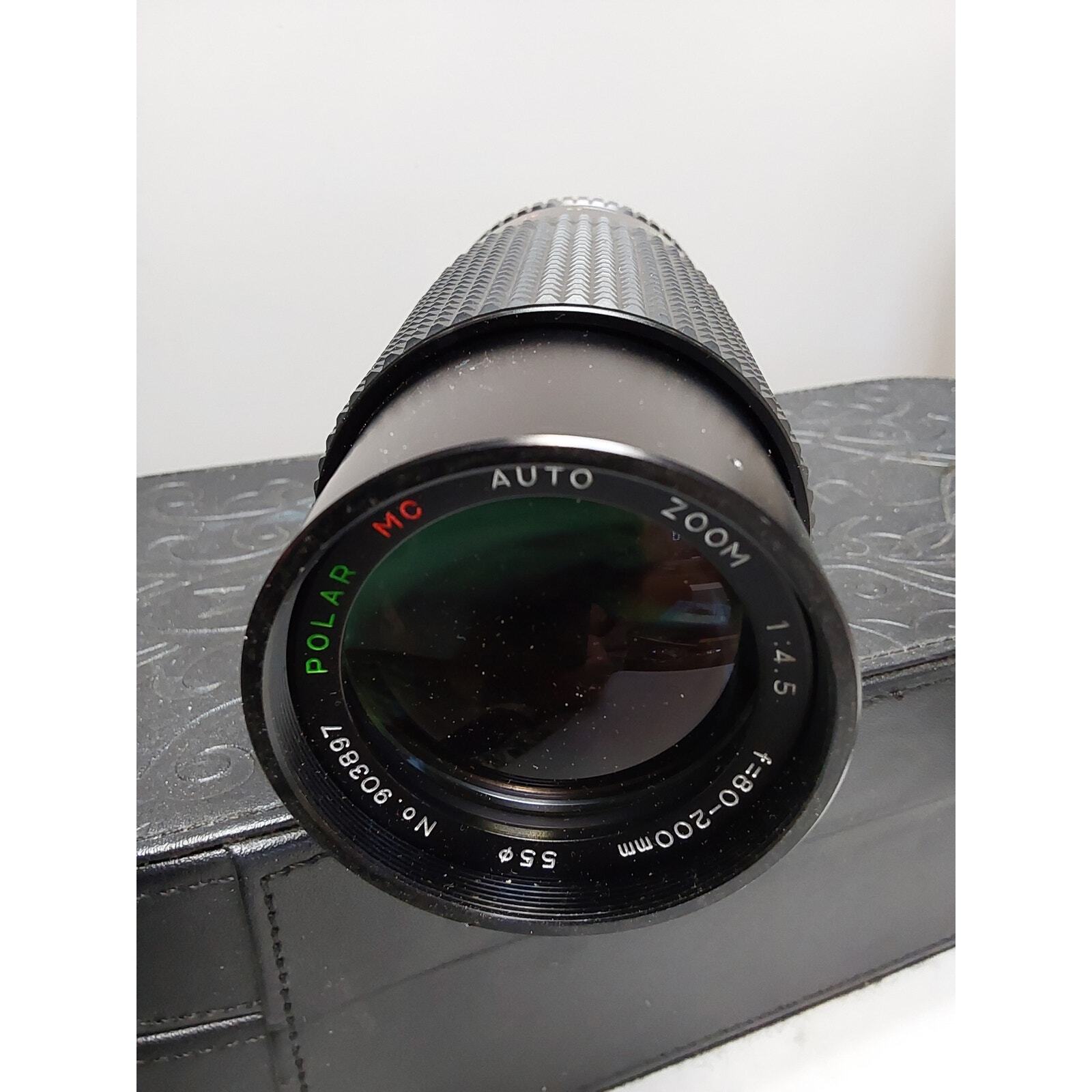Polar MC Auto Zoom 1:4.5. F=80-200 mm Camera Lens No. 903897 with Caps & Bag