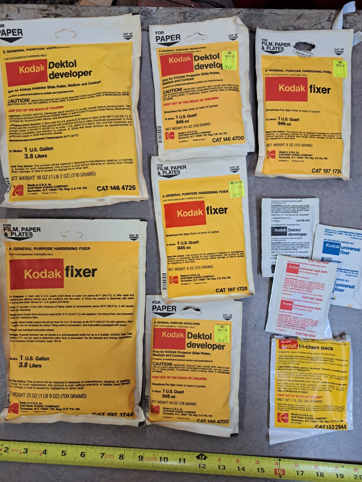 Lot of Vintage Camera Dark Room Equipment, Kodak Paper, Timer, Easel, Trays,