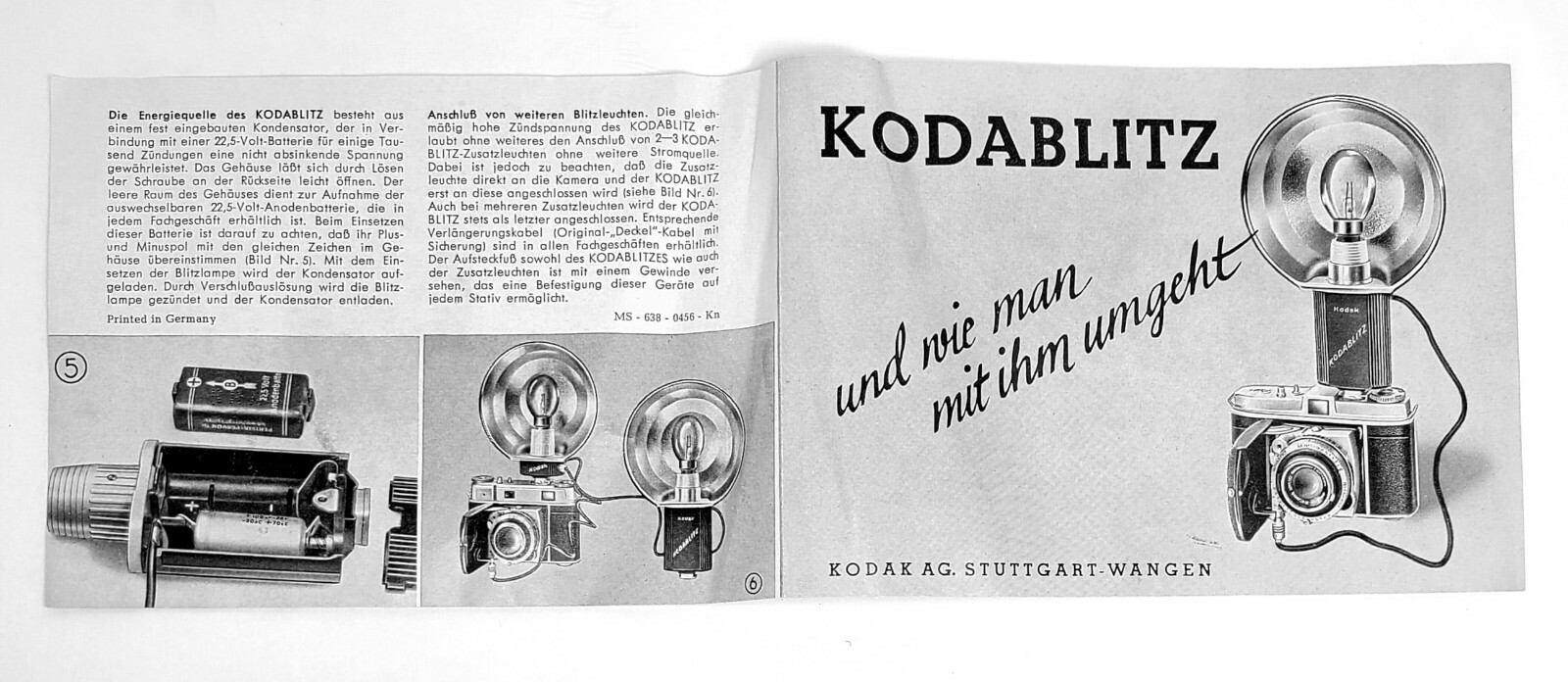 Kodak Kodablitz Flash Unit 195709 Made In Germany VGC Original Box, Instructions