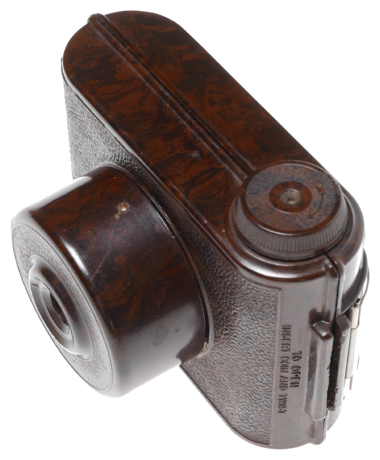 V.P. Twin Vest Pocket Bakelite 127 Rollfilm Camera Walnut Marble Finish