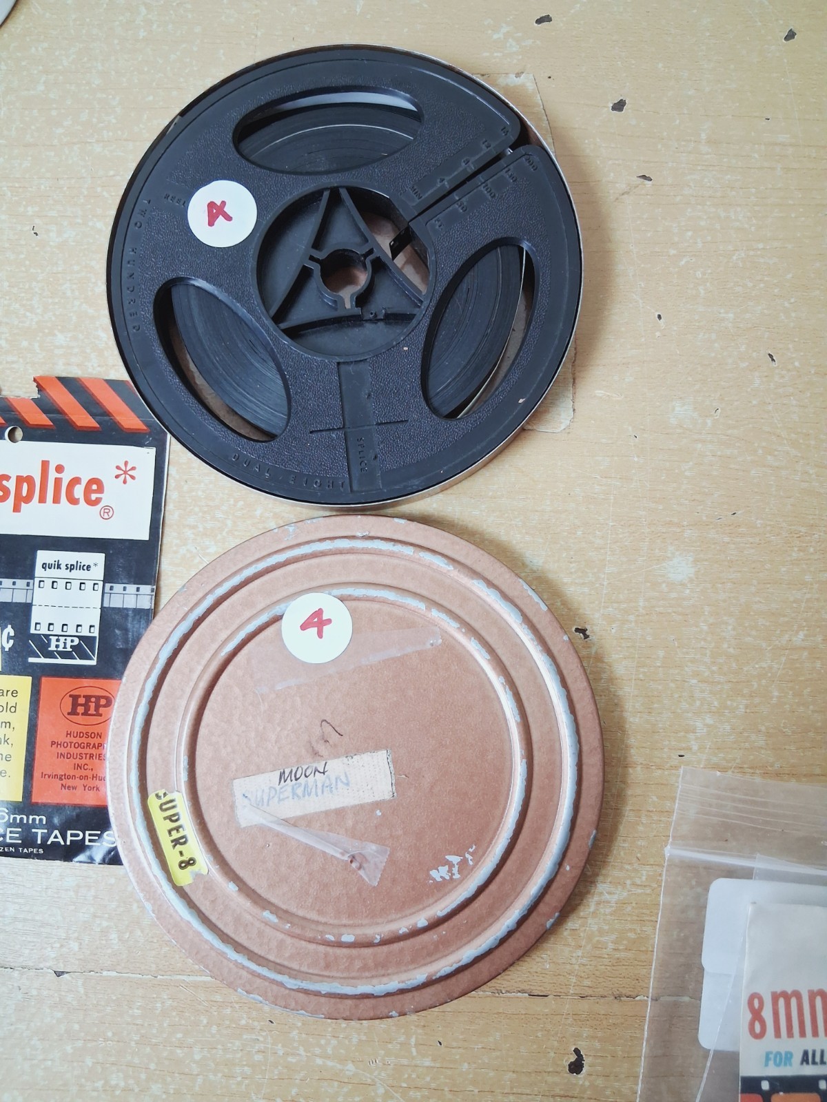 Mixed Lot 5″ & 6″ Metal Canister Reels Film Movie Empty Baia Pocket Splicer