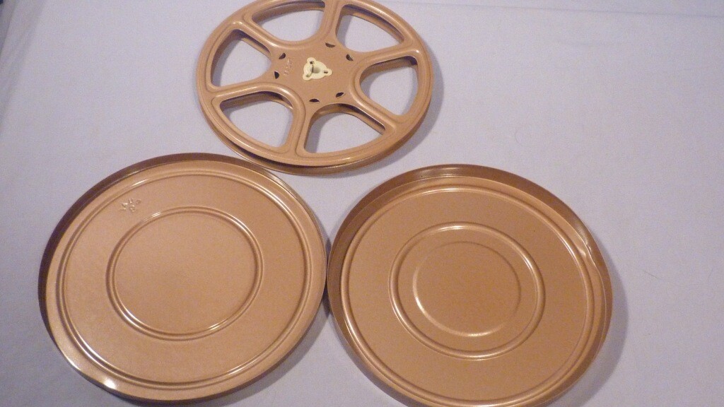 2 Metal Reels – 1 Metal Super 8 Reel with Metal Box & 1 16mm Metal Reel
