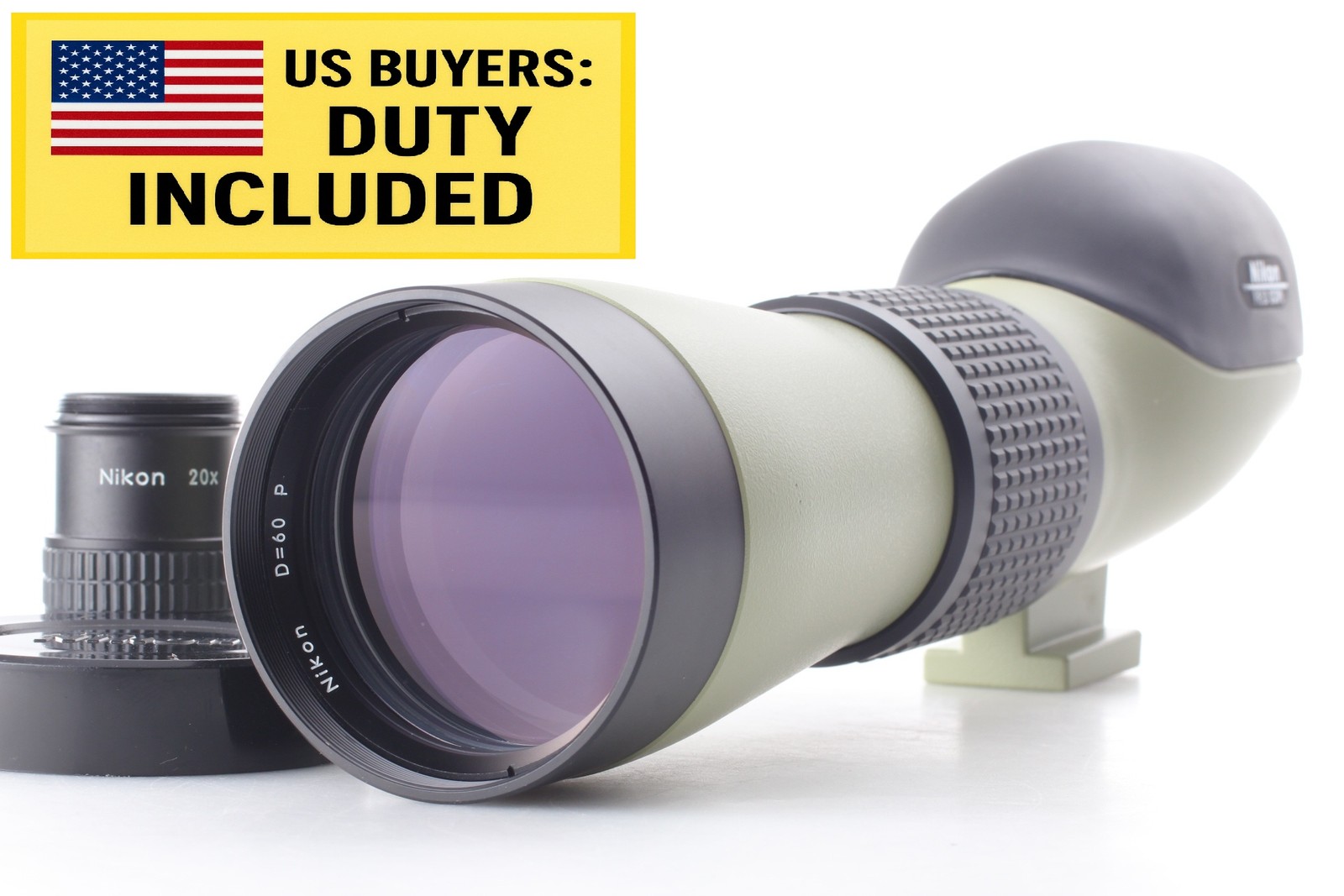 [TOP MINT] Nikon Fieldscope Field Scope Green D=60 P Eyepiece 20x from JAPAN