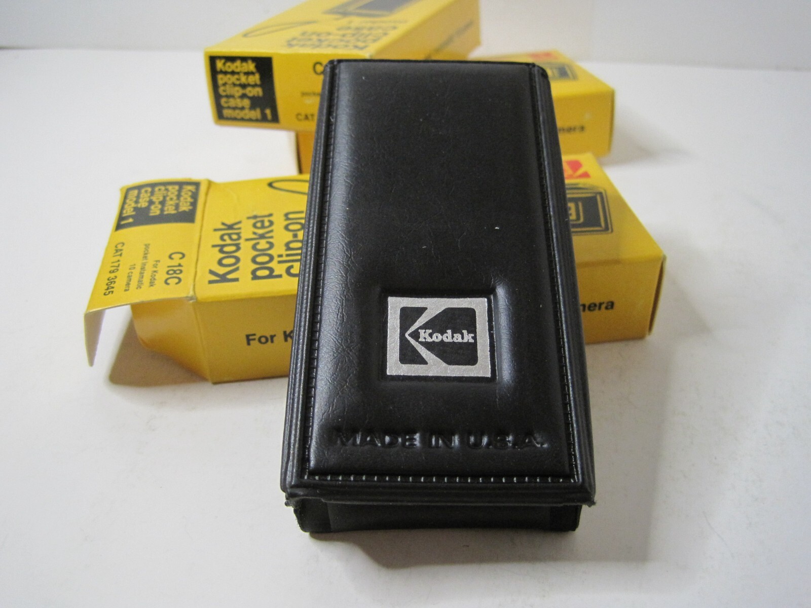 Lot of 3 Kodak Pocket Clip-on Case Model 1 C 18C For Kodak Instamatic 10 Camera