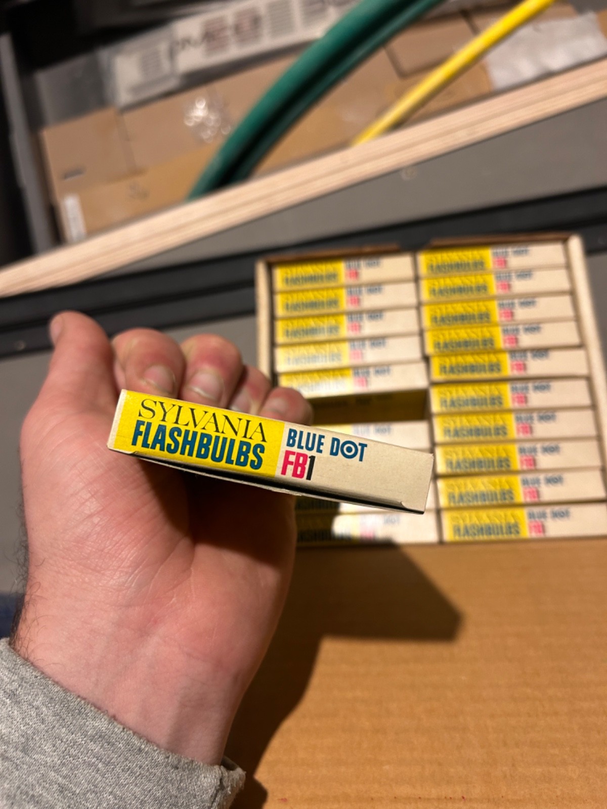 Vintage Sylvania Blue Dot FB1 Flashbulbs – Master Case 200 Count – NOS Italy