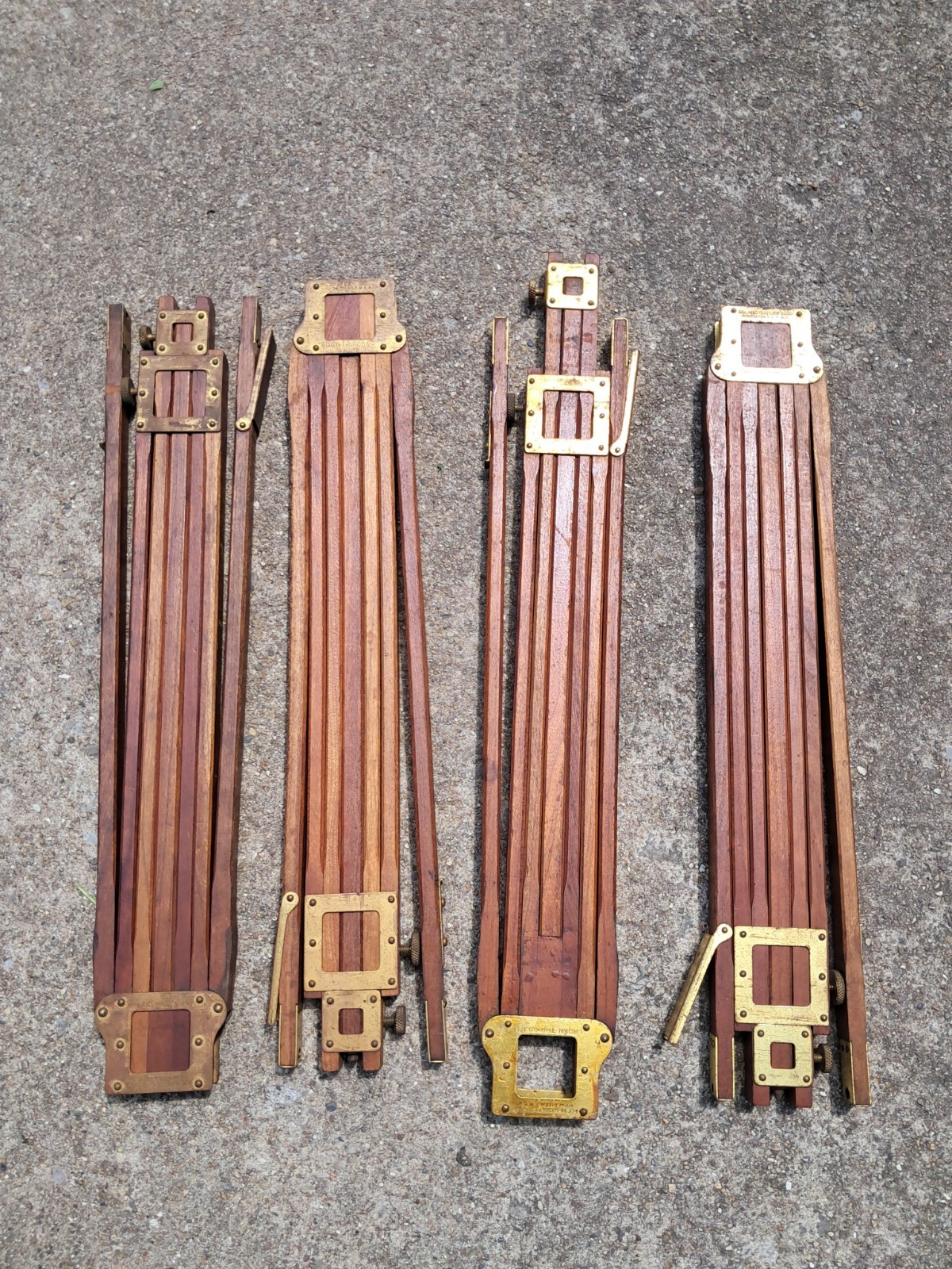 Crown Tripod No. 1 Wood & Brass Folmer Graflex Corp Crown Rochester NY