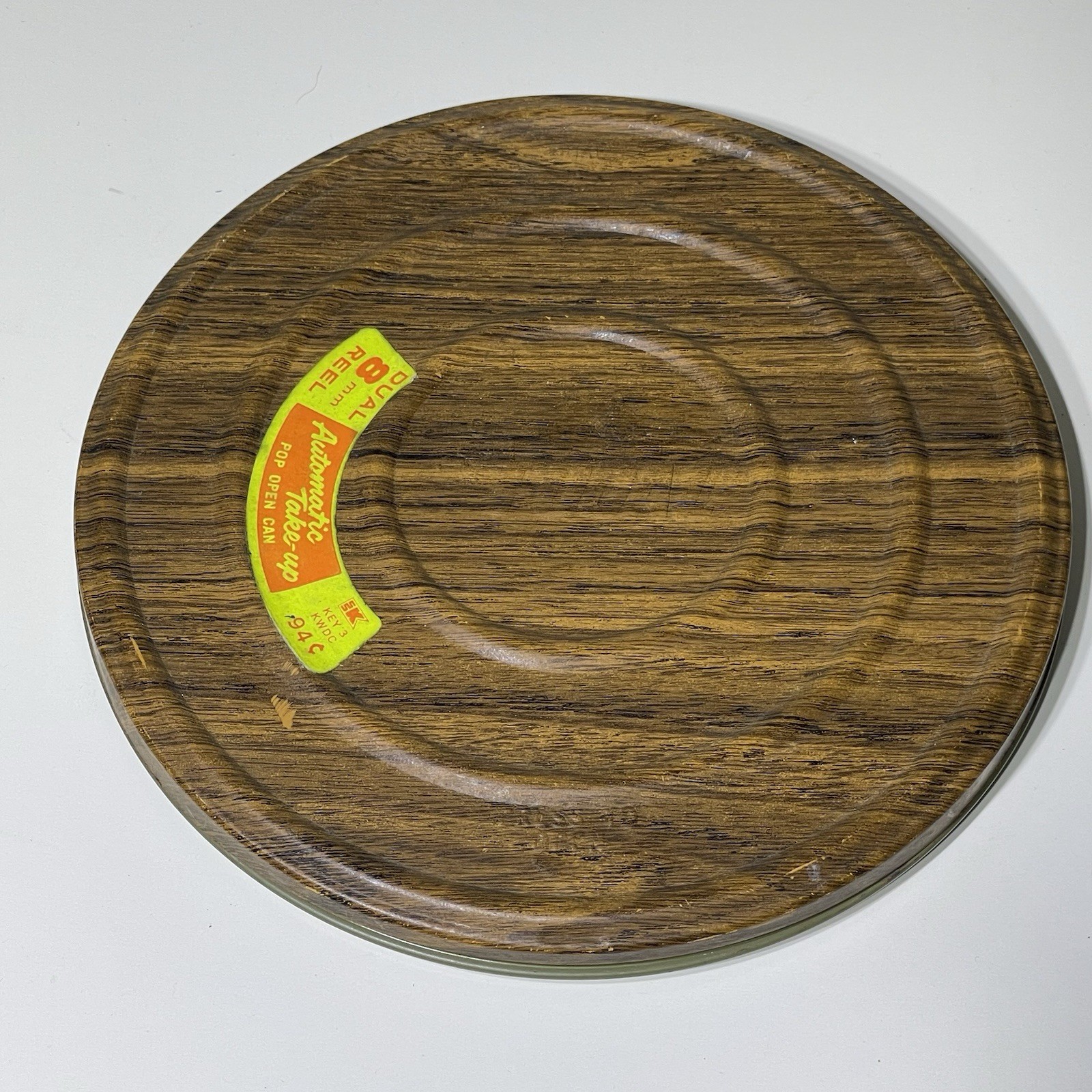 VINTAGE FOCAL FILM REEL AND TIN METAL 8MM WOOD GRAIN LOOK MADE IN USA NOS