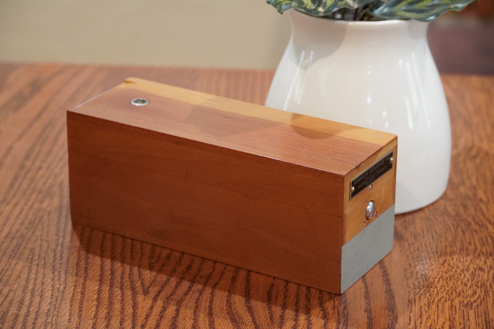 Vintage Wooden Kodaslide Sequence File Box Eastman KODAK Company USA