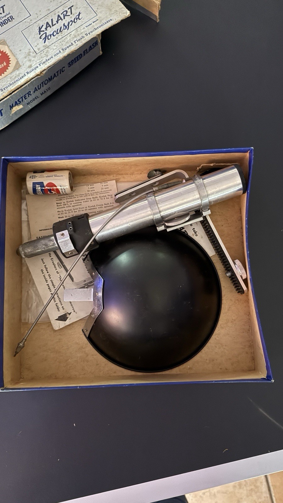 Vintage Kalart Speed Flash Gun Reflector Box Camera Acc. Mid Century Photography