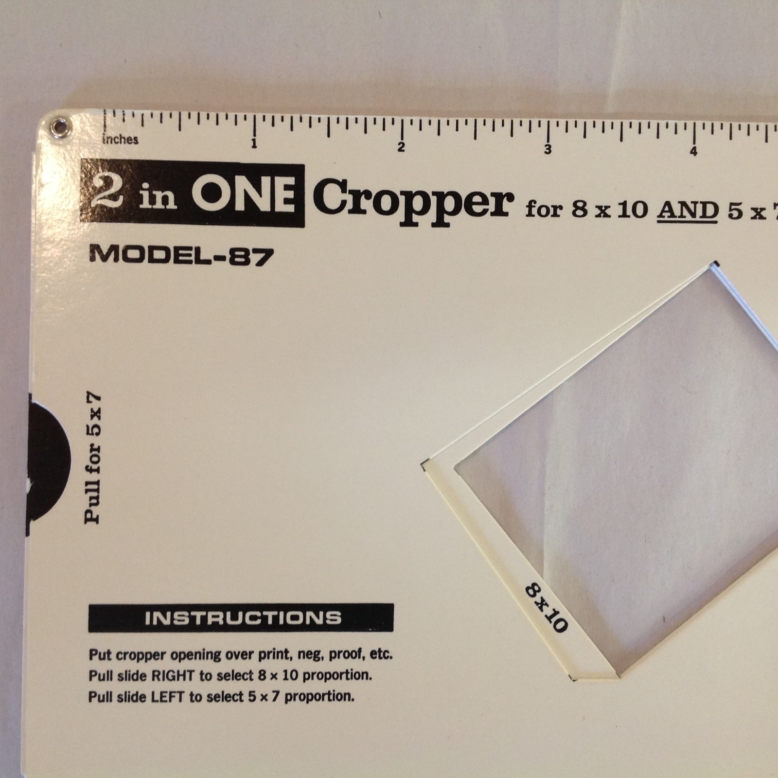 Vtg 2 In One Cropper For 8 x 10 and 5 x 7 Photo Prints Model-87 American Slide