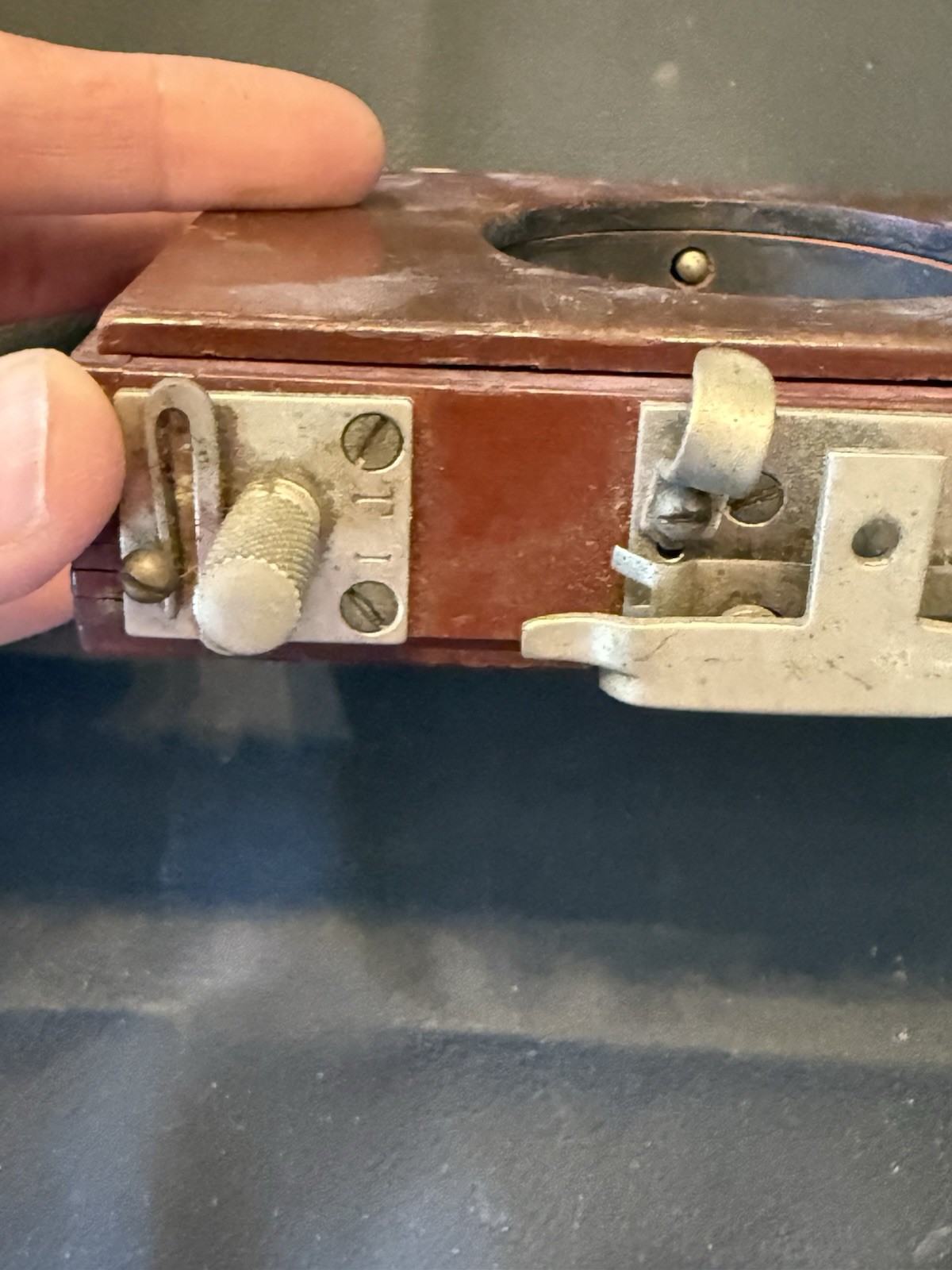 Antique Large Format Camera Roller Blind Shutter Wood Brass c1900 Complete